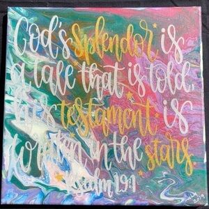 𝅺CUSTOM Inspirational 12” Square Acrylic and Resin Wall Art
